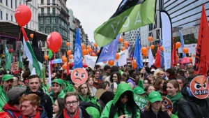 Grève à Bruxelles en opposition à la politique budgétaire du gouvernement